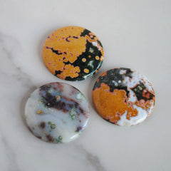35mm round Ocean Jasper cabochons