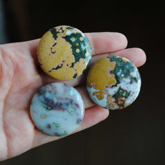 35mm round Ocean Jasper cabochons
