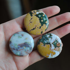 35mm round Ocean Jasper cabochons
