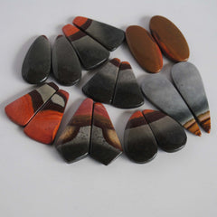 Polychrome jasper cabochons (Lot B)