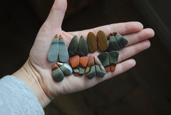 Polychrome jasper cabochons (Lot B)