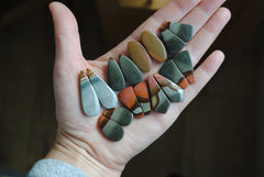 Polychrome jasper cabochons (Lot B)