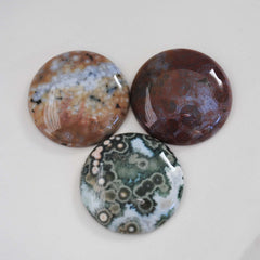 30mm round Ocean Jasper cabochons