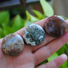 30mm round Ocean Jasper cabochons