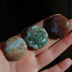 30mm round Ocean Jasper cabochons