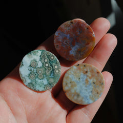 30mm round Ocean Jasper cabochons