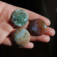 30mm round Ocean Jasper cabochons