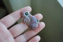 Ocean Jasper carved frog