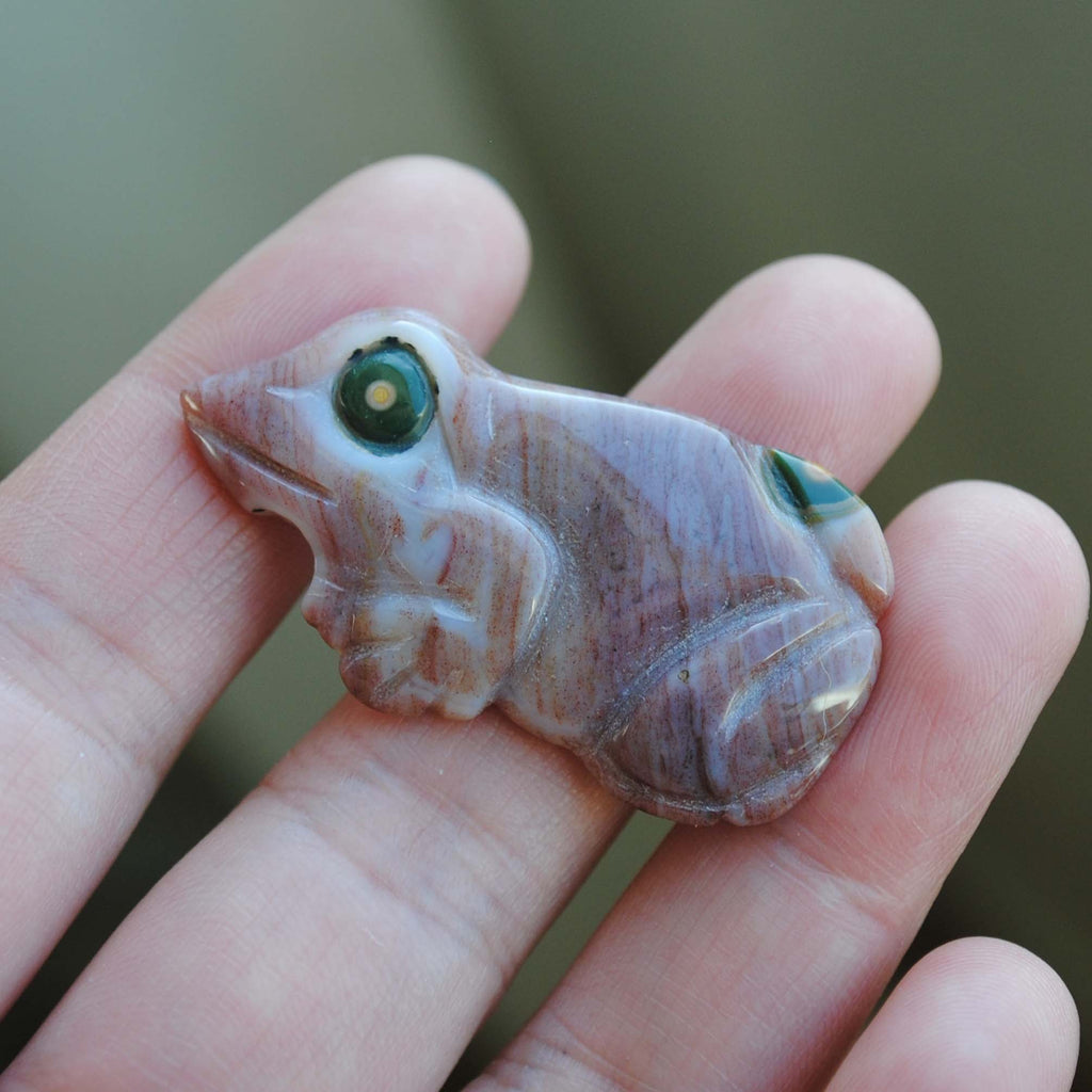 Ocean Jasper carved frog
