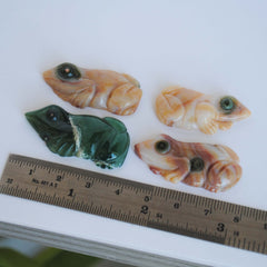 Ocean Jasper carved frogs (Lot B)