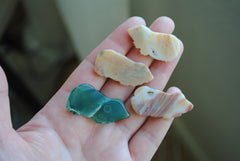 Ocean Jasper carved frogs (Lot B)