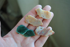 Ocean Jasper carved frogs (Lot B)