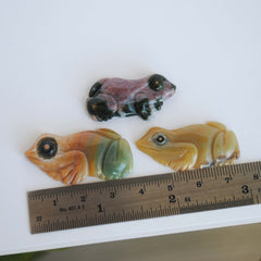 Ocean Jasper carved frogs (Lot H)