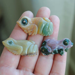 Ocean Jasper carved frogs (Lot H)