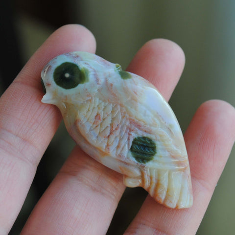 Ocean Jasper carved bird (Large A)