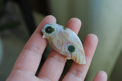 Ocean Jasper carved bird (Large A)