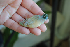Ocean Jasper carved bird (Large D)