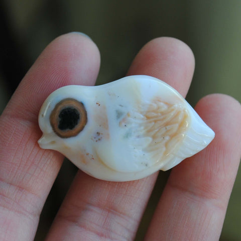 Ocean Jasper carved bird (Medium A)