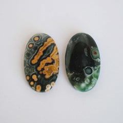 Ocean Jasper 35x20mm oval cabochons (Lot AA)