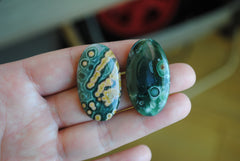 Ocean Jasper 35x20mm oval cabochons (Lot AA)