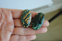 Ocean Jasper 35x20mm oval cabochons (Lot AA)