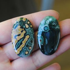 Ocean Jasper 35x20mm oval cabochons (Lot AA)