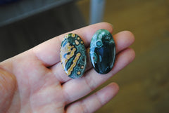 Ocean Jasper 35x20mm oval cabochons (Lot AA)