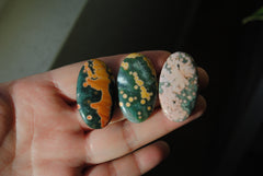 Ocean Jasper 35x20mm oval cabochons (Lot CC)