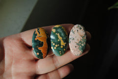 Ocean Jasper 35x20mm oval cabochons (Lot CC)