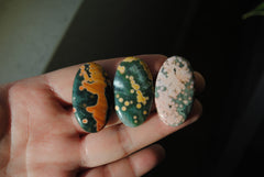 Ocean Jasper 35x20mm oval cabochons (Lot CC)