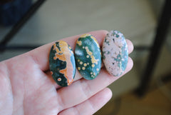 Ocean Jasper 35x20mm oval cabochons (Lot CC)