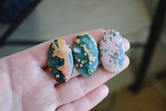 Ocean Jasper 35x20mm oval cabochons (Lot CC)