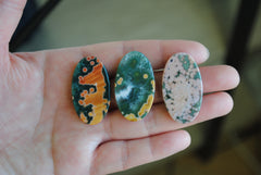 Ocean Jasper 35x20mm oval cabochons (Lot CC)