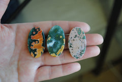 Ocean Jasper 35x20mm oval cabochons (Lot CC)