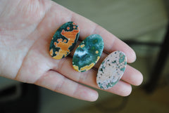Ocean Jasper 35x20mm oval cabochons (Lot CC)