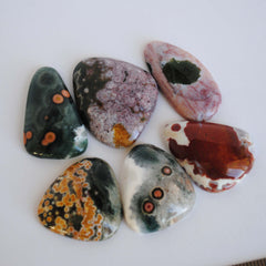 Ocean Jasper freeform cabochons (Lot A)