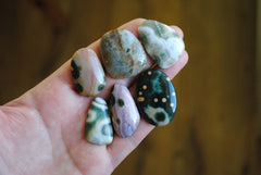 Ocean Jasper freeform cabochons (Lot D)