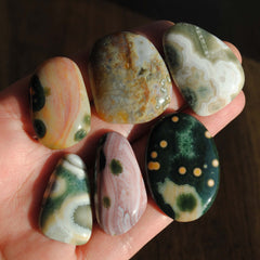Ocean Jasper freeform cabochons (Lot D)