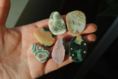 Ocean Jasper freeform cabochons (Lot D)
