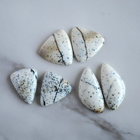 Dalmatian opal cabochons