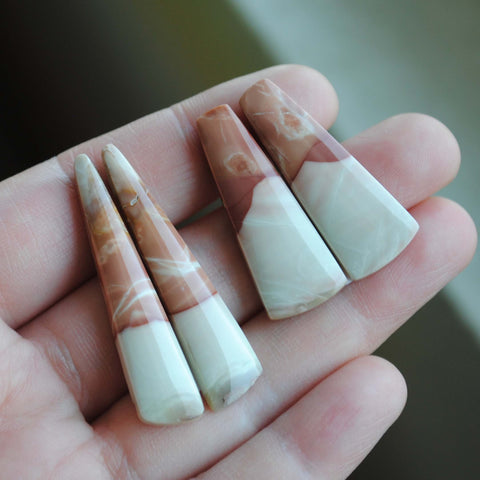 Jasper pair cabochons