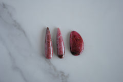Rhodonite and Rhodochrosite cabochons