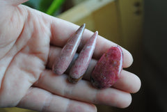 Rhodonite and Rhodochrosite cabochons