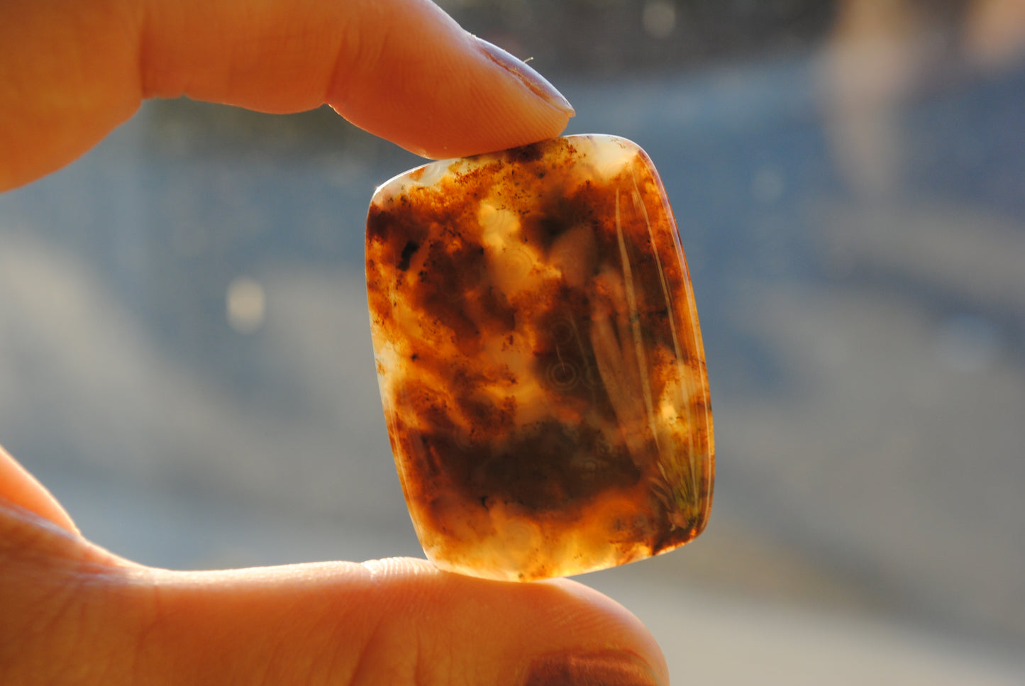 Rectangle 40x30mm Ocean Jasper cabochon
