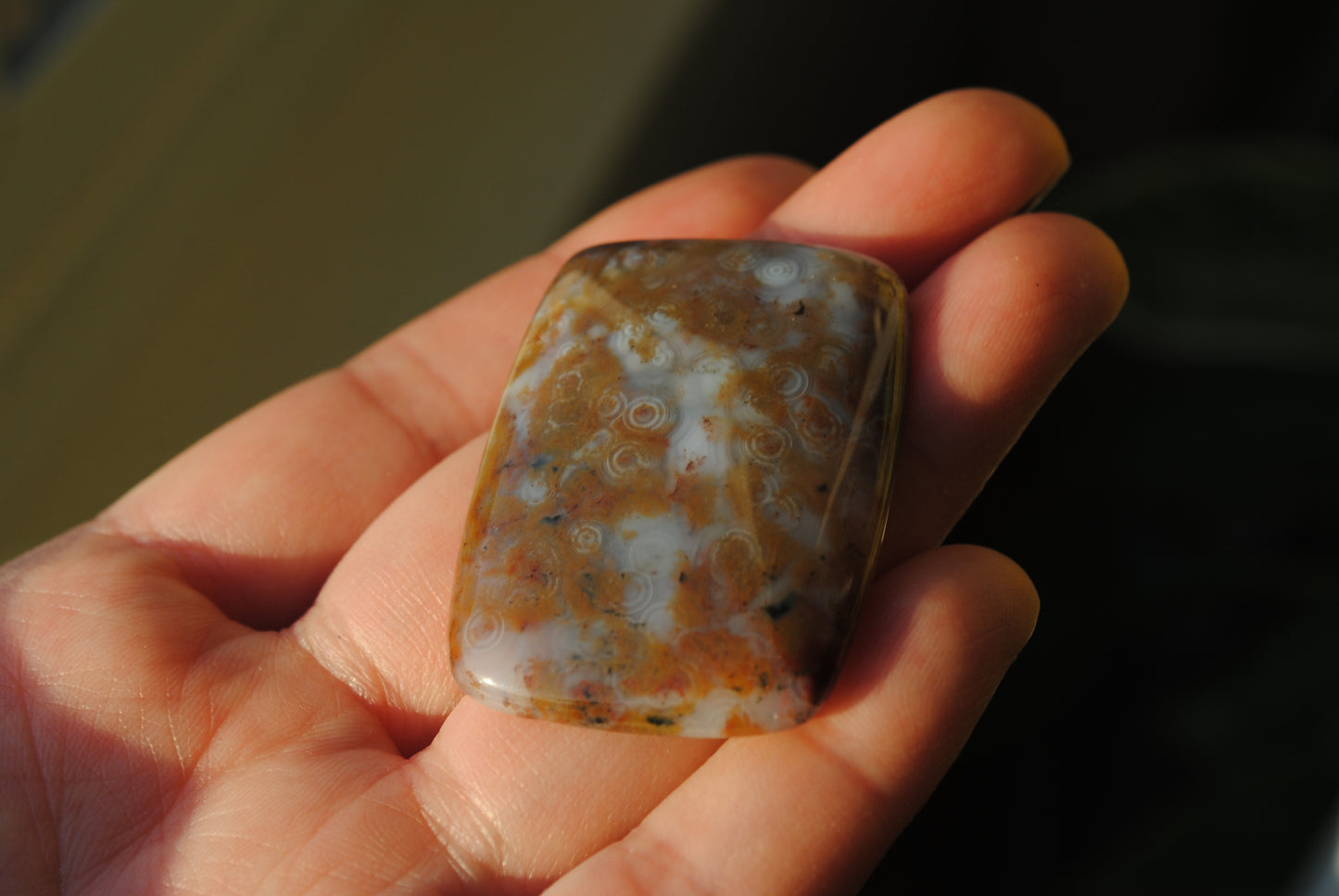 Rectangle 40x30mm Ocean Jasper cabochon