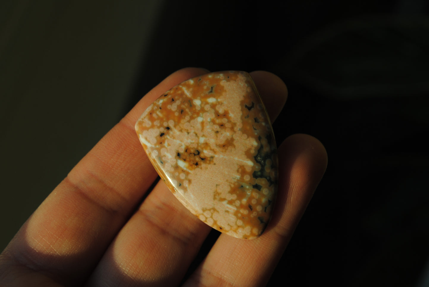 Ocean Jasper 30x40mm shield cabochon