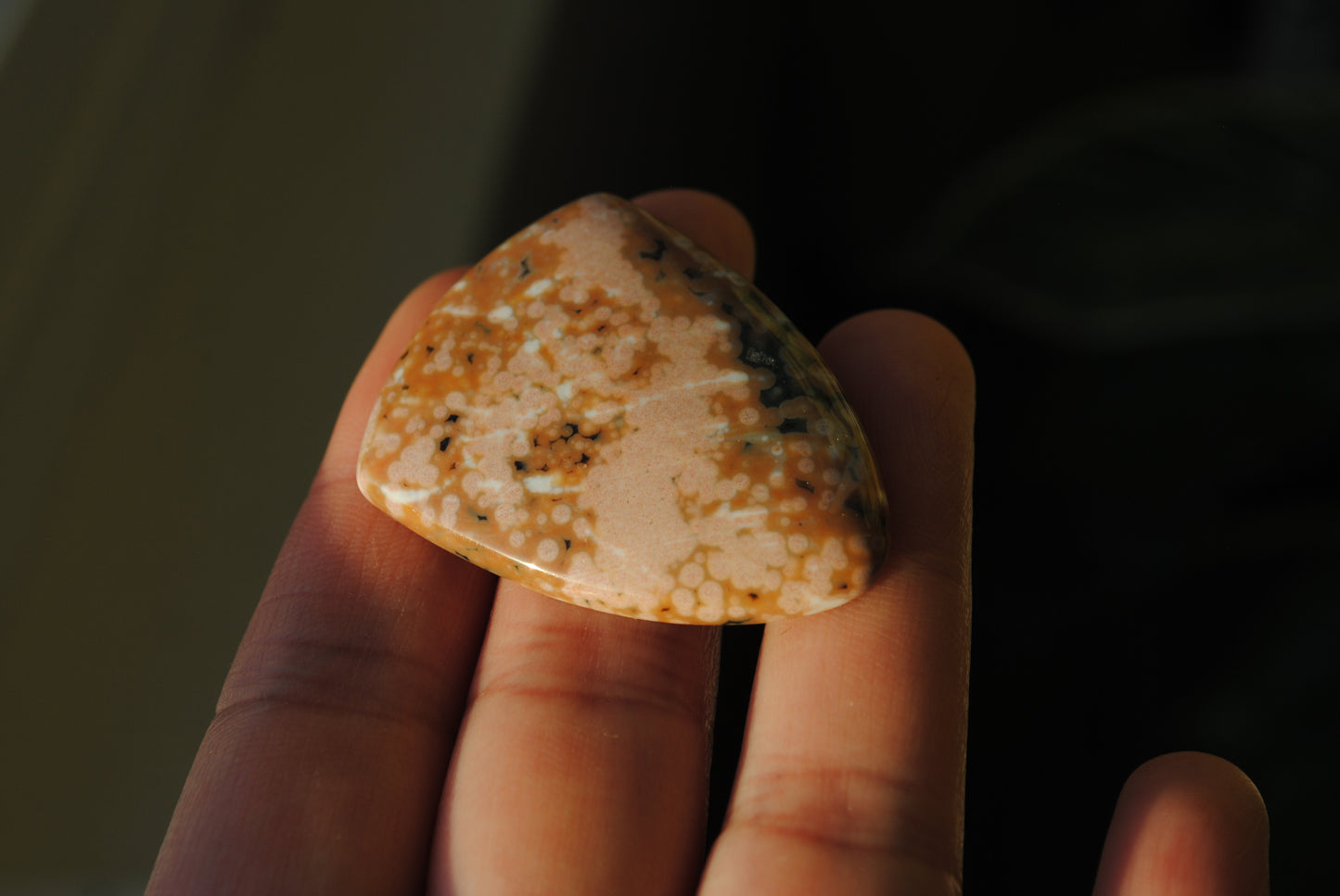 Ocean Jasper 30x40mm shield cabochon