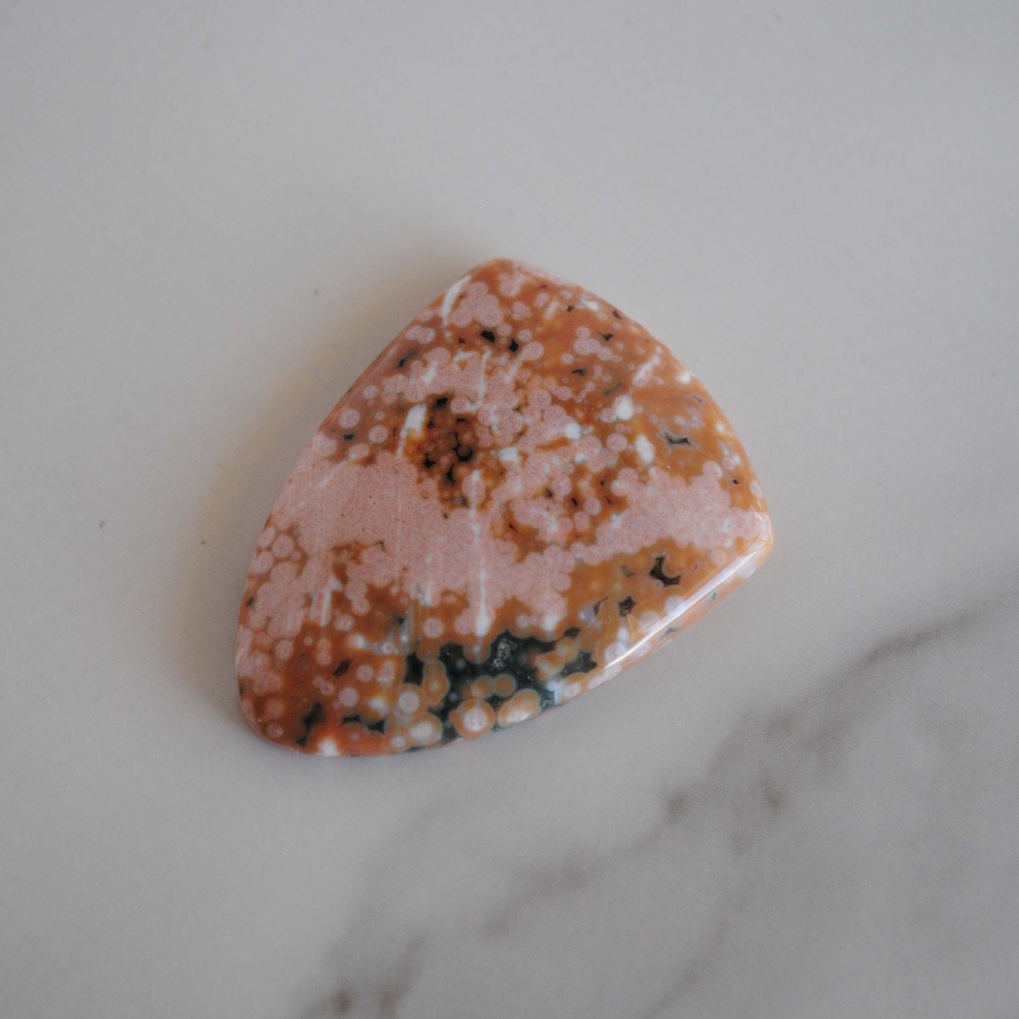 Ocean Jasper 30x40mm shield cabochon