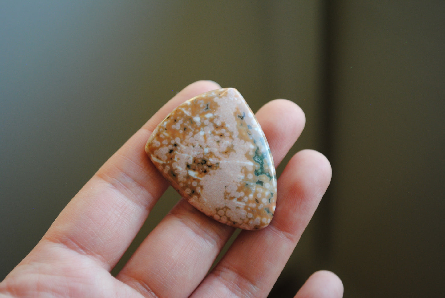 Ocean Jasper 30x40mm shield cabochon