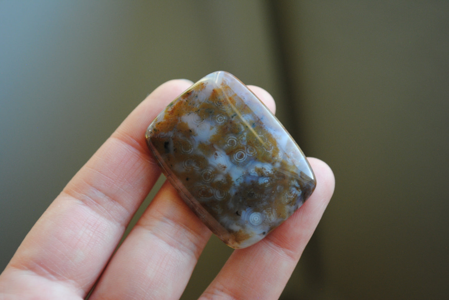 Rectangle 40x30mm Ocean Jasper cabochon